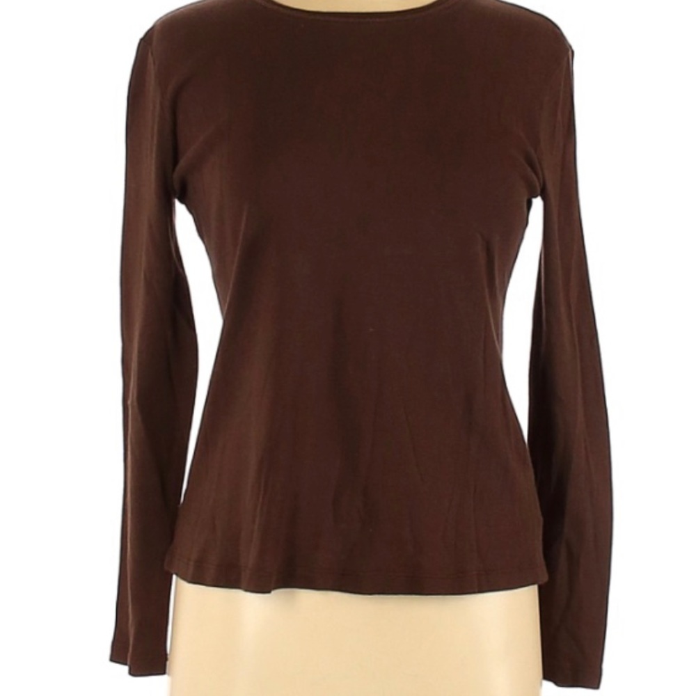Tyler Boe size medium long sleeve T-shirt in brown